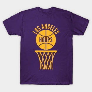 Retro Los Angeles Hoops Gold Logo T-Shirt